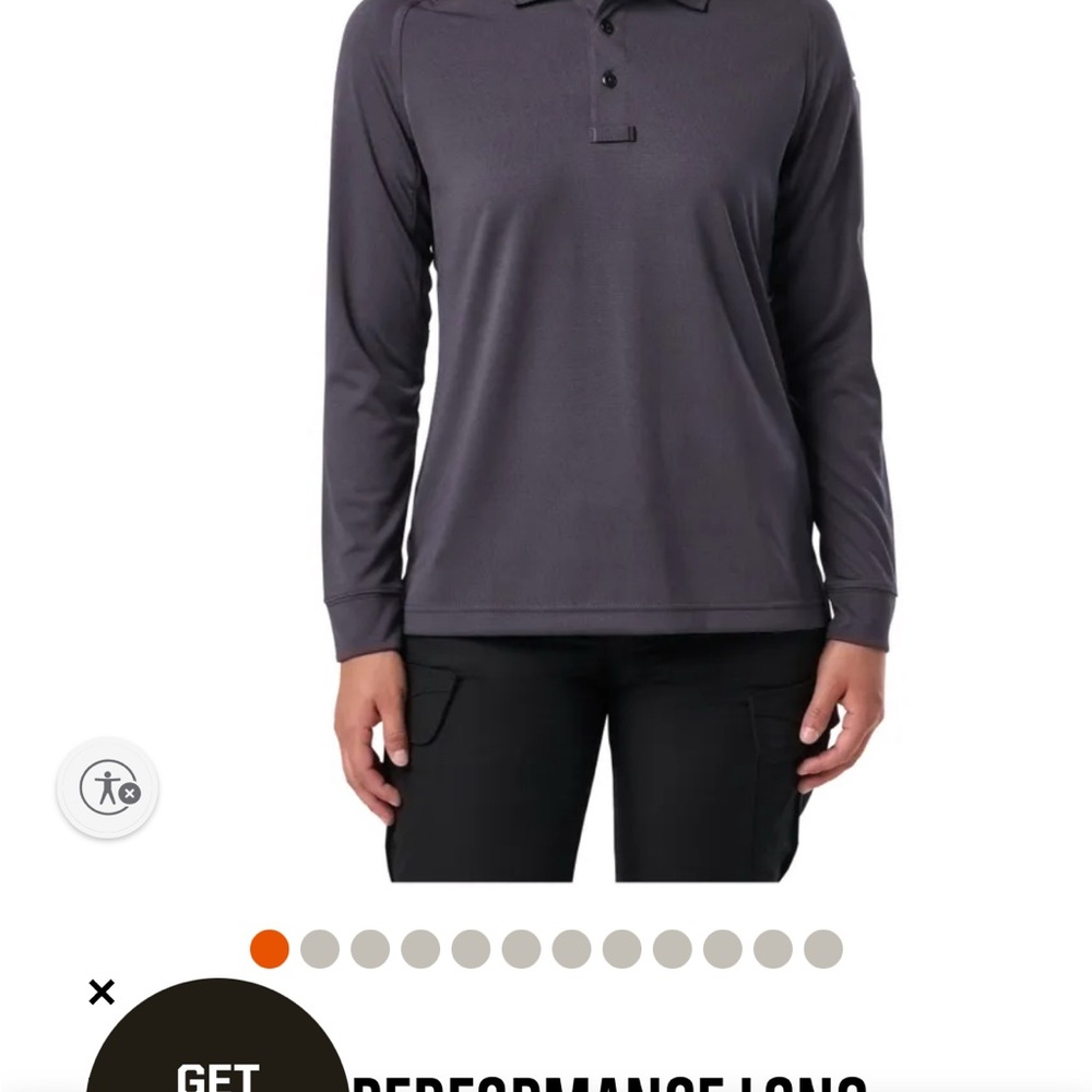 5.11 Tactical women’s charcoal Long Sleeve Polo Shirt